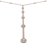 Pendentif diamants naturels ronds 0.44 carat or rose Lidia